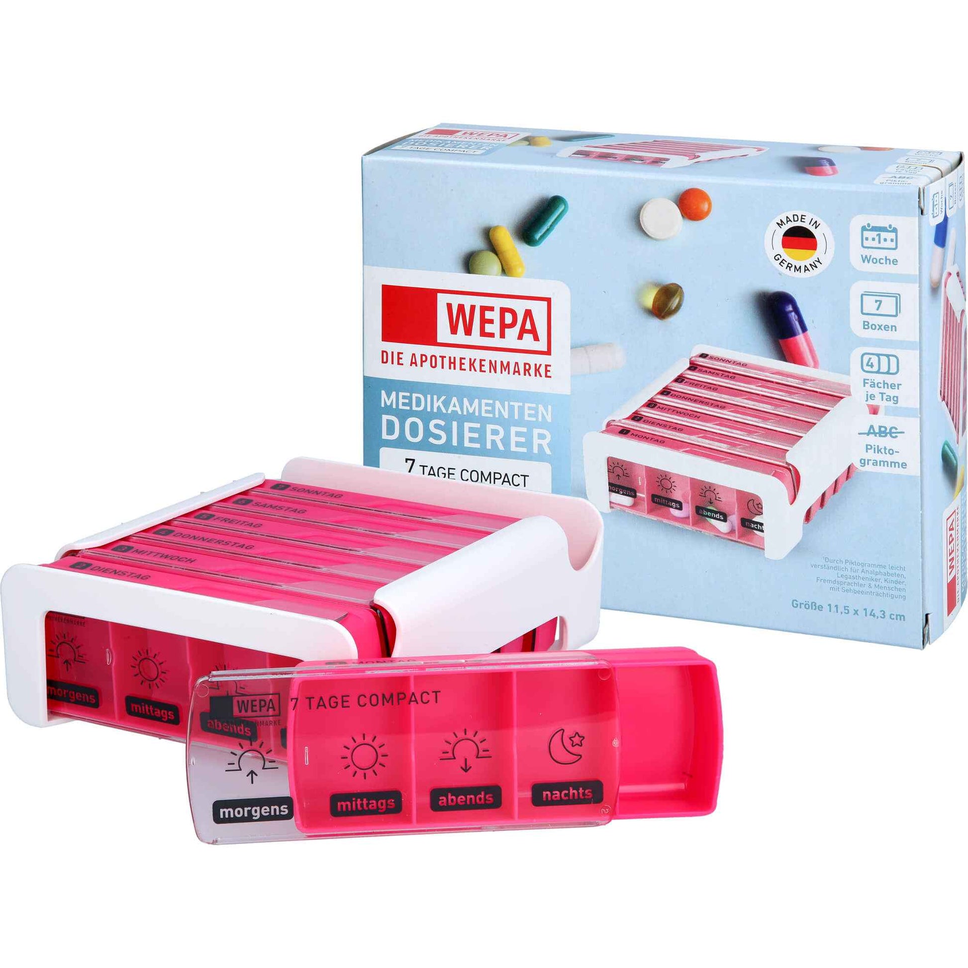 WEPA 7 Days Compact Weekly Magazine white/pink