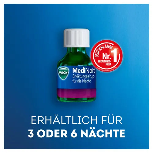 WICK MediNait cold syrup 180 headache, fever, runny nose and dry cough