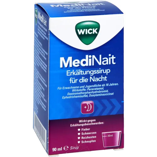 WICK MediNait cold syrup 90 ml headache, limb or sore throat