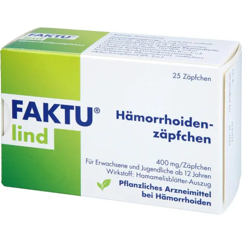 Witch hazel leaf extract FAKTU lind hemorrhoid suppositories 25 pcs