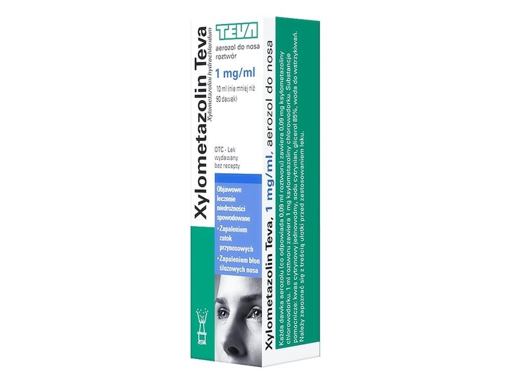 XYLOMETAZOLIN TEVA aerosol 1mg / ml 10ml