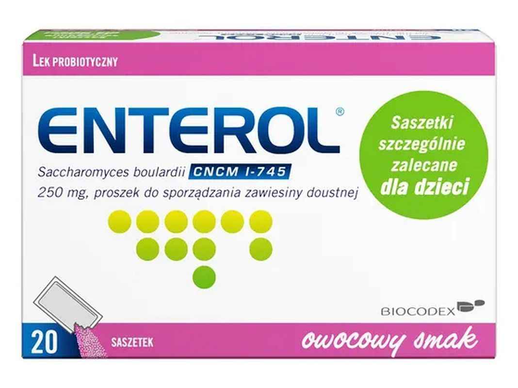 Yeast saccharomyces boulardii, Enterol 250 mg 20 sachets