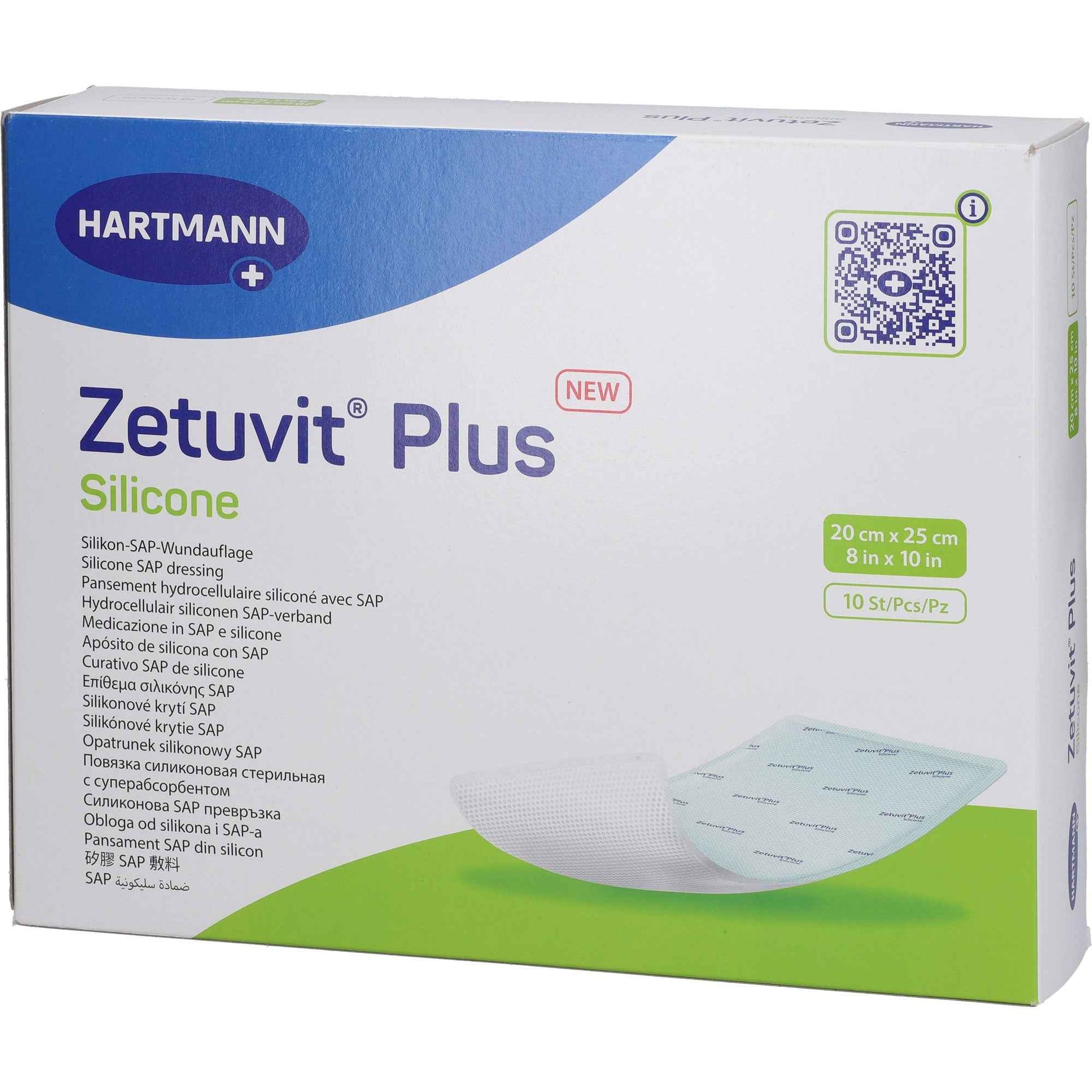 ZETUVIT Plus Silicone sterile 20x25 cm