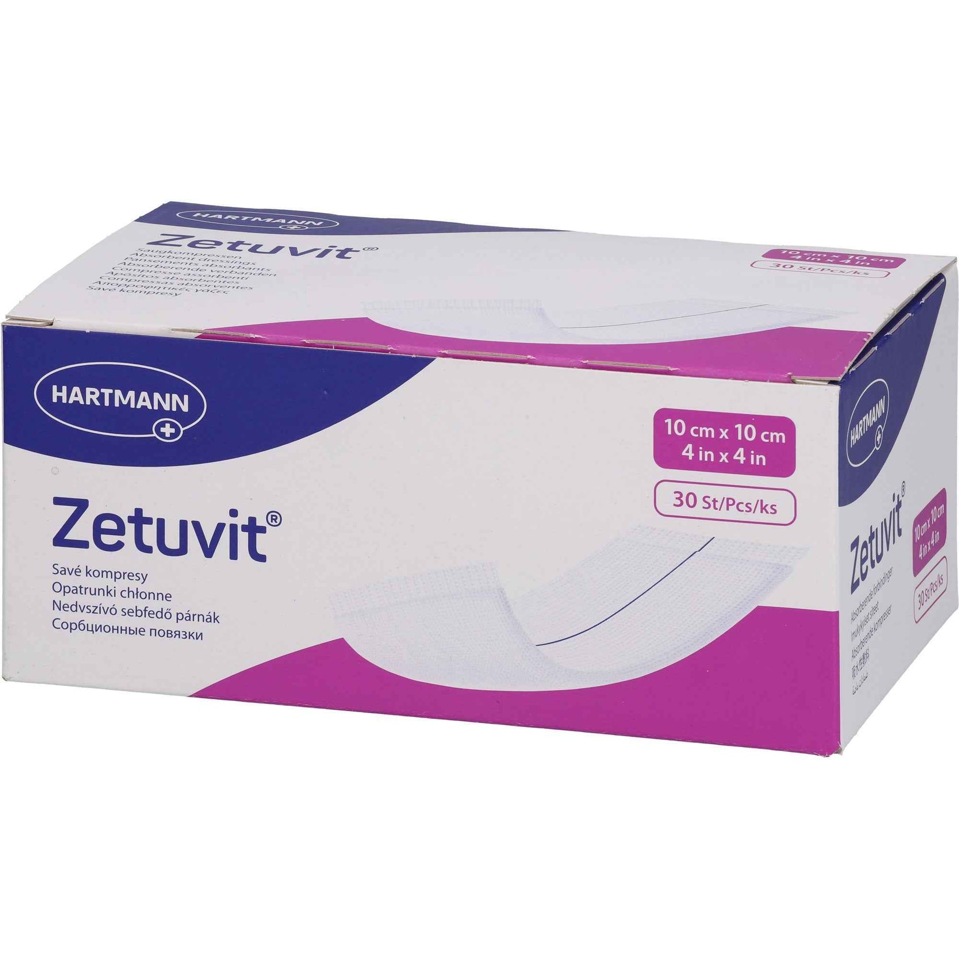 ZETUVIT absorbent compresses non-sterile 10x10 cm