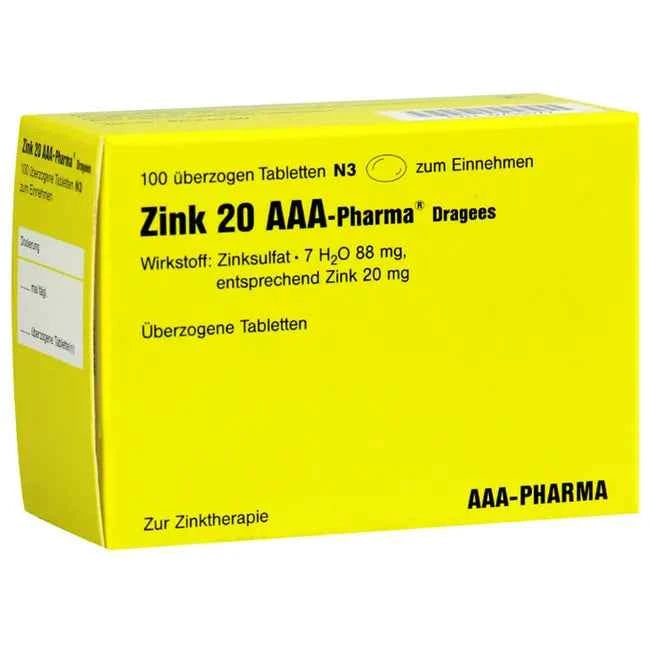 ZINC 20 AAA-Pharma Dragees