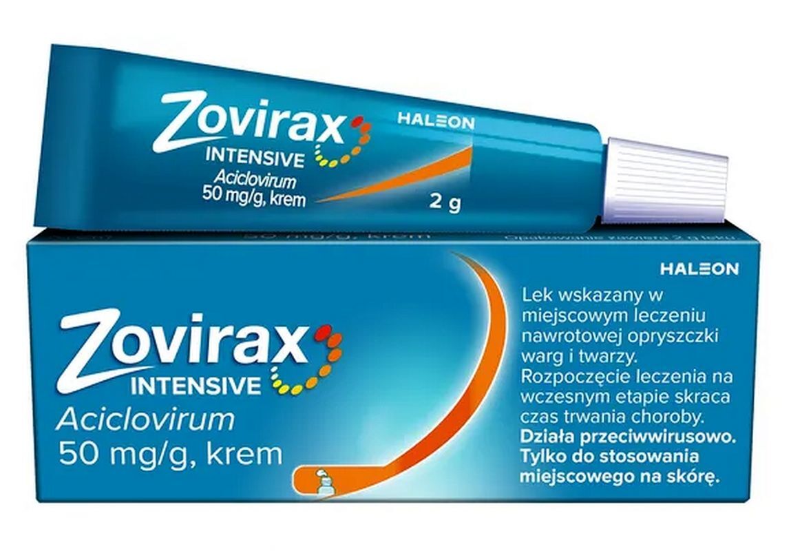ZOVIRAX cream Intensive 5% cold sores herpes on his face