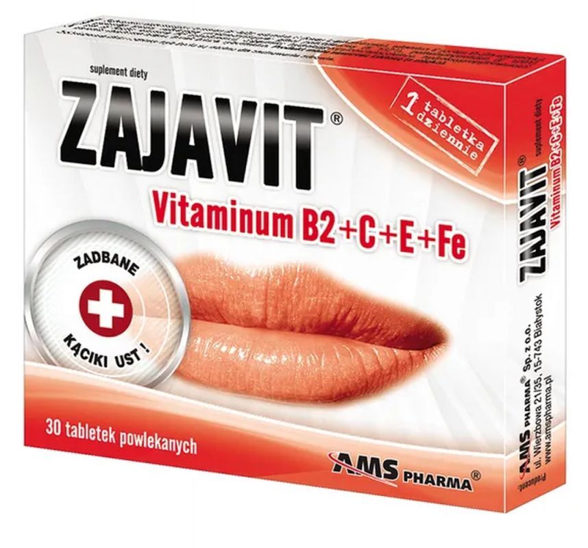 Zajavit Vitamin B2 + C + E + Fe x 30, riboflavin migraine