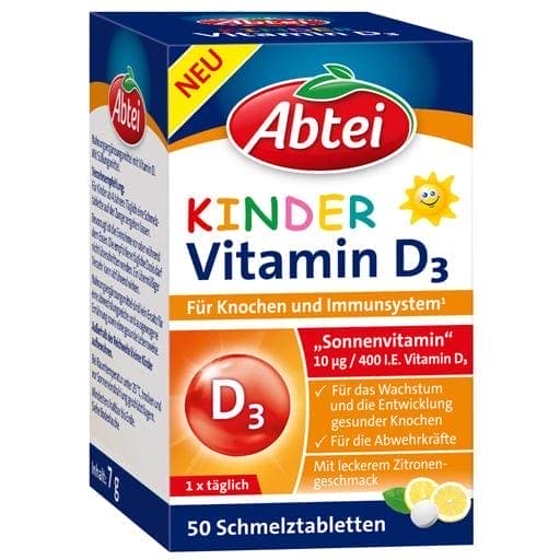 ABBEI Children's Vitamin D3 Orodispersible Tablets - UKDorf 