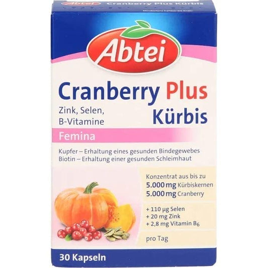 ABBEI pumpkin seeds, Plus Cranberry, bladder, pelvic support, copper UK