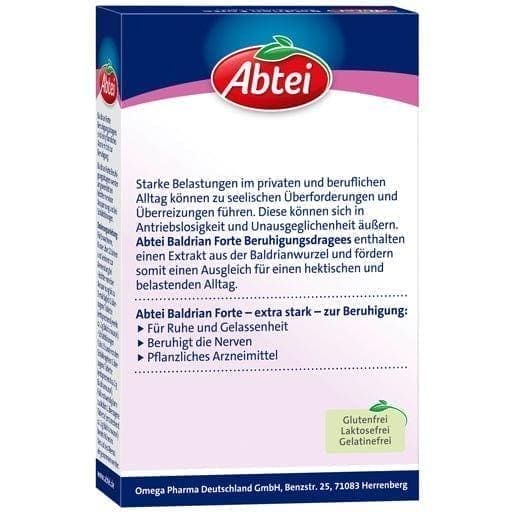 ABTEI Valerian forte, nervous system Nervous restlessness, Sleep disorders - UKDorf 