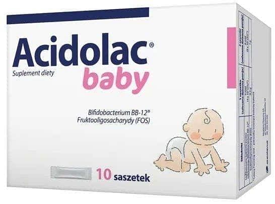 ACIDOLAC Baby x 10 SACHETS for infants restores the normal bacterial flora UK