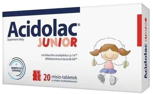 ACIDOLAC Junior, Lactobacillus acidophilus, Bifidobacterium, strawberry UK