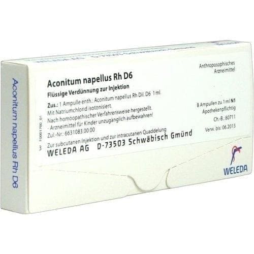 ACONITUM NAPELLUS ampoules, gastroenteritis, Anxiety, increased sensitivity to pain - UKDorf 