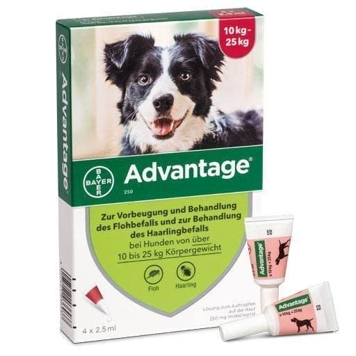 ADVANTAGE 250 for dogs 10-25 kg cats, pet rabbits imidacloprid UK
