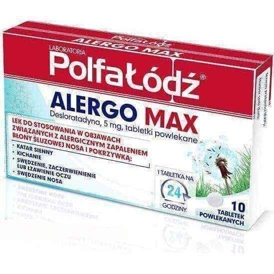 Alergo Max 5mg x 10 tablets UK