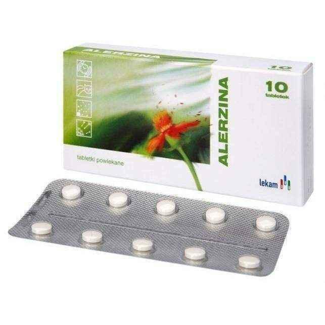 ALERZINA x 10 tablets, hay fever symptoms UK