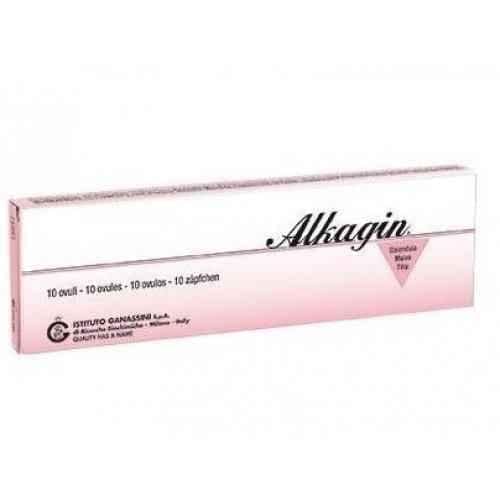 ALKAGIN OVULI 10 pcs. vaginal suppositories, chlorhexidine bigluconate UK