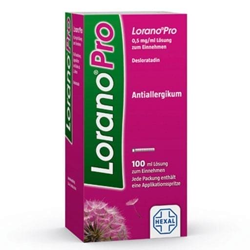 allergic rhinitis and urticaria, LORANOPRO 0.5 mg, ml oral solution - UKDorf 