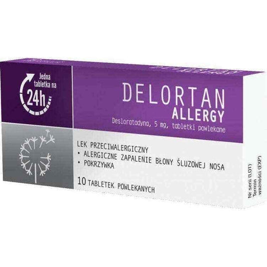 Allergy Delortan 5 mg x 10 pills UK