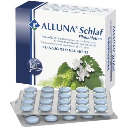 ALLUNA film-coated tablets 60 pc valerian root and hops UK