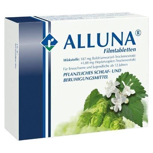 ALLUNA film-coated tablets 60 pc valerian root and hops UK