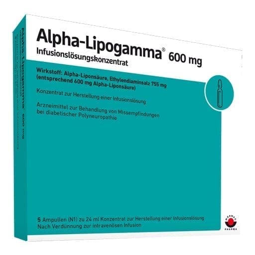 Alpha lipoic acid, Diabetes nerve damage, ethylenediamine, ALPHA-LIPOGAMMA - UKDorf 