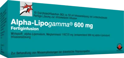 Alpha lipoic acid, Diabetes nerve damage, ethylenediamine, ALPHA-LIPOGAMMA - UKDorf 