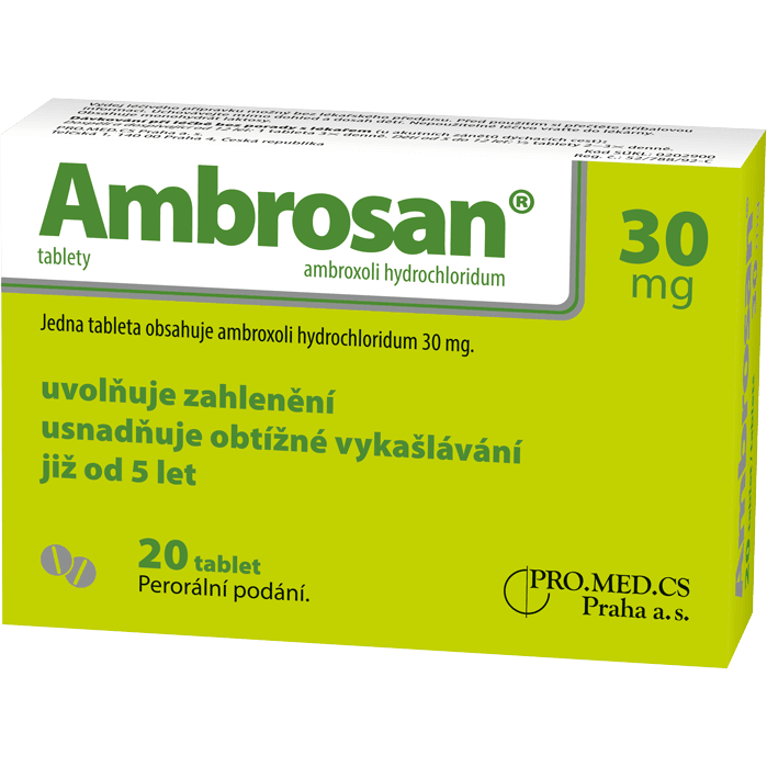 AMBROSAN 0.03 g x 20 tablets, bronchial asthma, cystic fibrosis UK