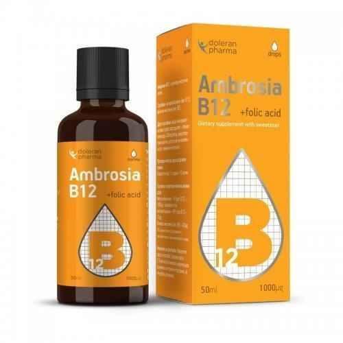 AMBROSIA B12 1000 mcg + Folic acid drops 50 ml UK