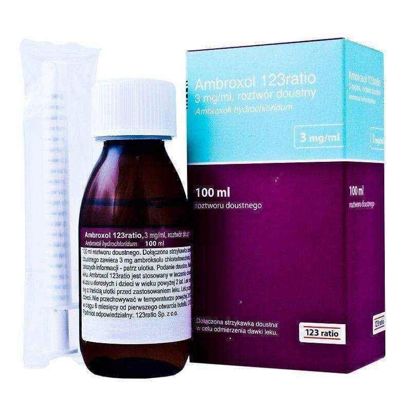 AMBROXOL 123ratio 15mg/5ml 100ml Cough Bronchitis Syrup - Babies&Children&Adults from 1Year! UK