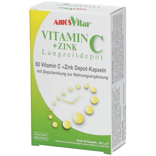 AmosVital® Vitamin C+Zinc Depot Capsules - UKDorf 