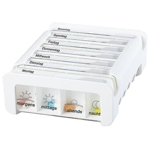 Anabox weekly pill organiser, Compact 7 days weekly dispenser white UK