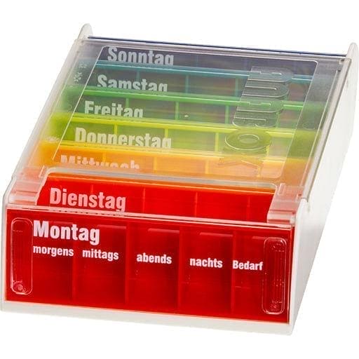 Anabox weekly pill organiser - rainbow UK