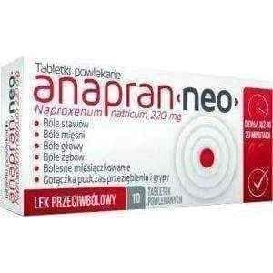 ANAPRAN NEO 220mg x 10 tablets, naproxen, influenza, influenza UK