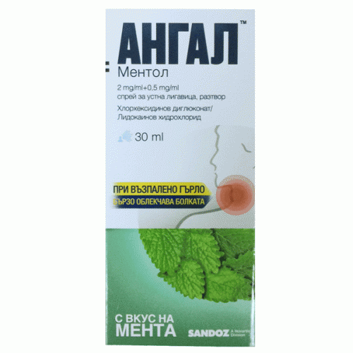 ANGAL MENTOL spray 30 ml. MENTHOL UK