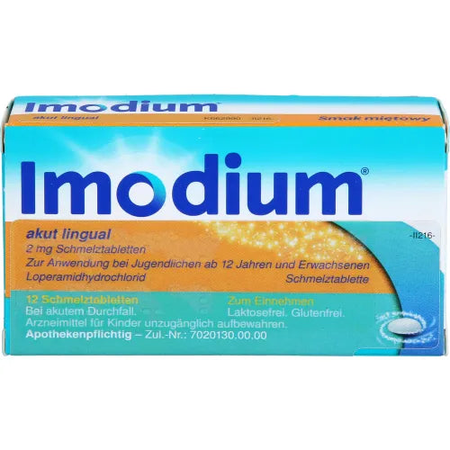 anti-diarrheal medication IMODIUM acute lingual melt-in-the-mouth tablets 12 tablets