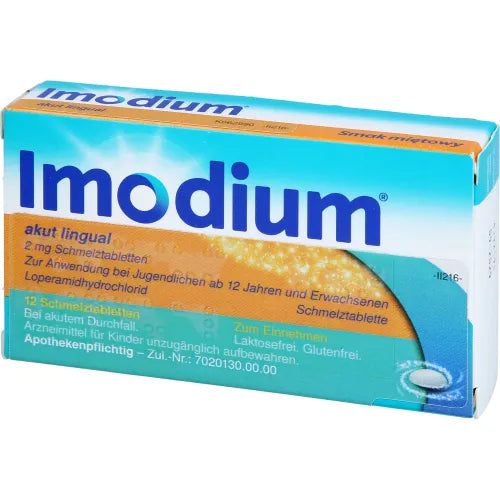 anti-diarrheal medication IMODIUM acute lingual melt-in-the-mouth tablets 12 tablets