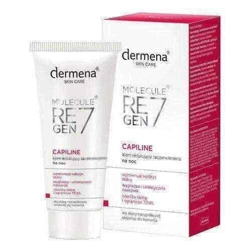 Anti redness cream, DERMENA Capiline cream reducing redness on the night 50ml UK