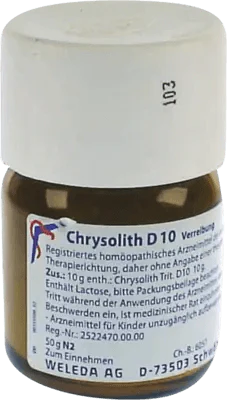 Any guilt or stress, CHRYSOLITE D 10 Trituration UK
