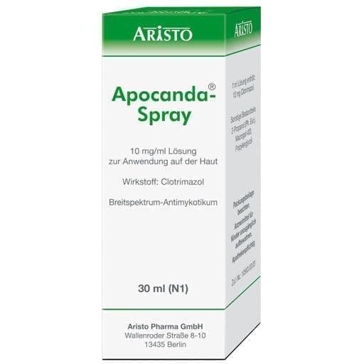 APOCANDA, Clotrimazole spray, Malassezia furfur, dermatophytes, yeast infection - UKDorf 