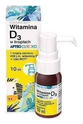 APTEO Baby Vitamin D3 400j.m. 10ml, vitamin d drops for infants UK