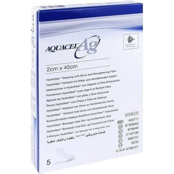 AQUACEL Ag 2x45 cm tamponade with reinforcing fiber UK