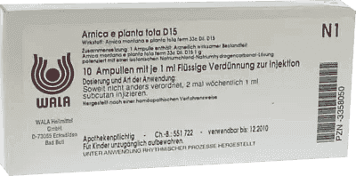 ARNICA, muscle aches, wound healing, superficial phlebitis, joint pain, insect bites, broken bones - UKDorf 