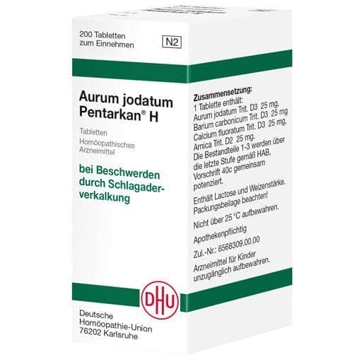 Arteriosclerosis, vascular system, AURUM JODATUM PENTARKAN H tablets - UKDorf 