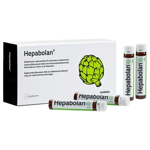 Artichoke, taurine, vitamins C, B1, B2, B6, HEPABOLAN A&T drinking ampoules - UKDorf 