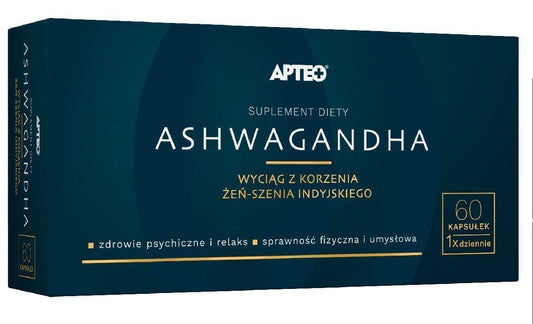 Ashwagandha, ashwagandha benefits, APTEO 60 capsules - UKDorf 