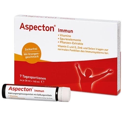ASPECTON immune drinking ampoules, Vitamins C, D, zinc, selenium - UKDorf 