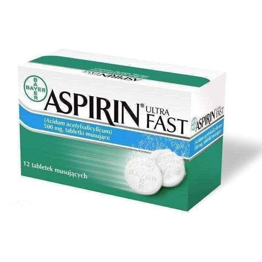 ASPIRIN Ultra Fast x 12 effervescent tablets, strong headaches UK