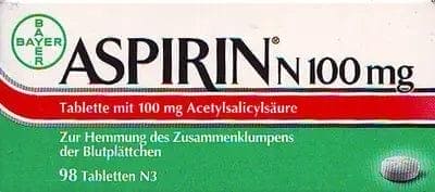 Bayer ASPIRIN N 100 mg tablets 98 pc UK