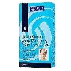 BEAUTY FORMULAS Deep cleansing nostrils with active carbon x 6 pieces UK